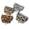 Leopard Print Coin Purse Fabric Change Purse Retro Kiss Lock Coin Pouch for Cash