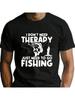1 Piece 100 Cotton GoFishing Printed Tshirt Seasonal Casual Mens Tshirt Roundneck Cotton Shortsleeved Tshirt