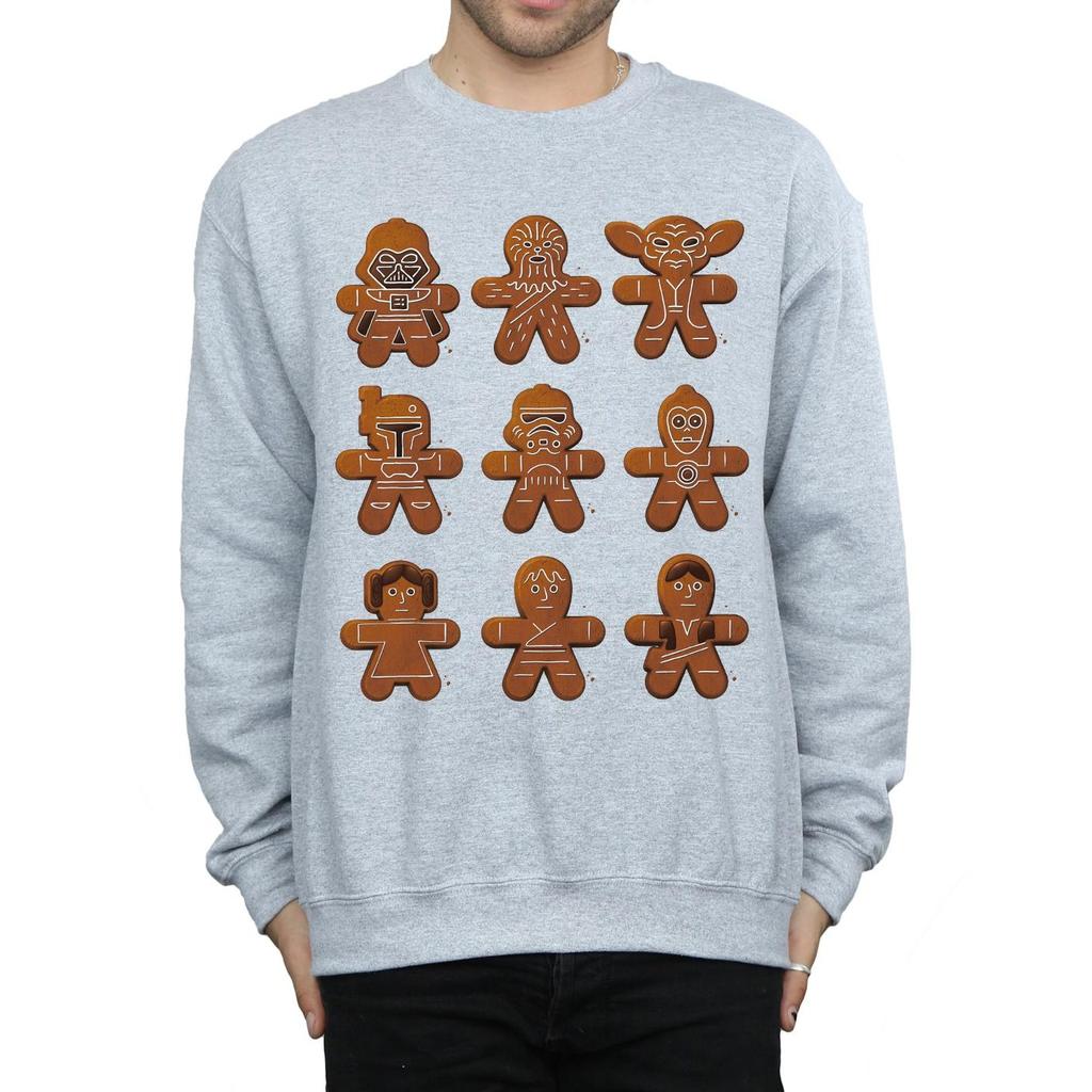 STAR WARS Herren Weihnachtslebkuchen-Sweatshirt
