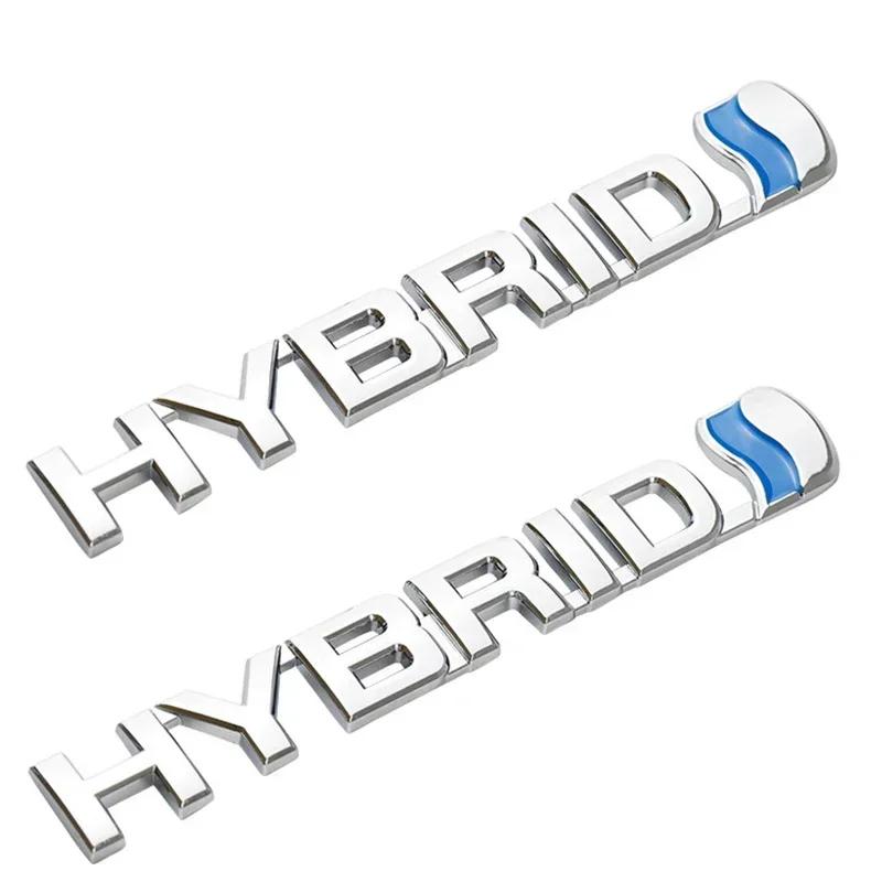 Metal HYBRID Car Front Grille Emblem Auto Body Trunk Badge Decal for  LandCruiser Yaris Camry Vios Corolla 4runner