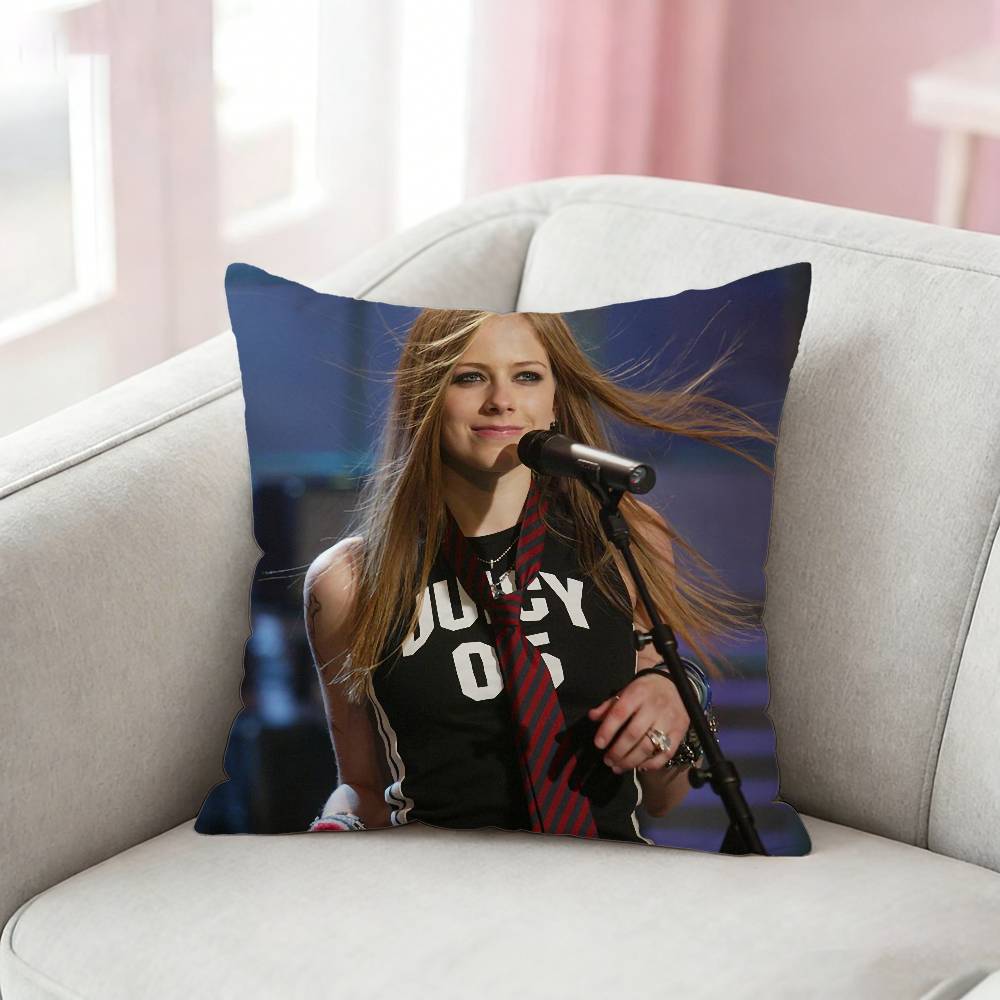 AAvril Punk LLavigne Pillow Case Pattern Printed Pillowcase For Living Room Sofa Cushion Cover