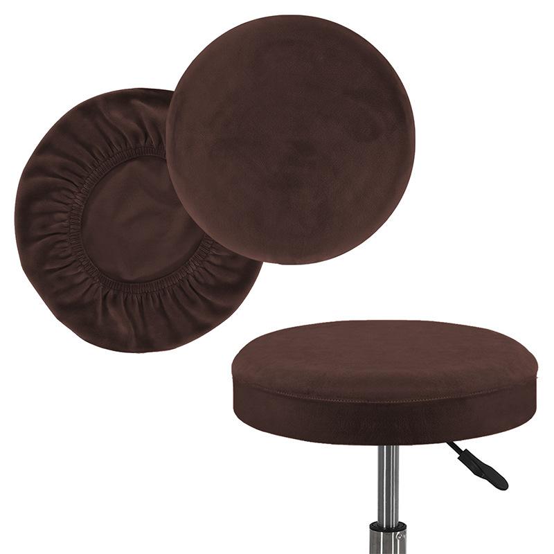 

1PC Velvet Stool Color Elastic Universal Bar Round Swivel Chair Cover Bar Coffee Shop Home Stool Covers Removable S