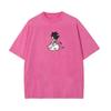 Summer Comfort Japanese Anime Character Print Women's T-Shirt Loose Oversized Wash Short Sleeve Pullover Statement Top