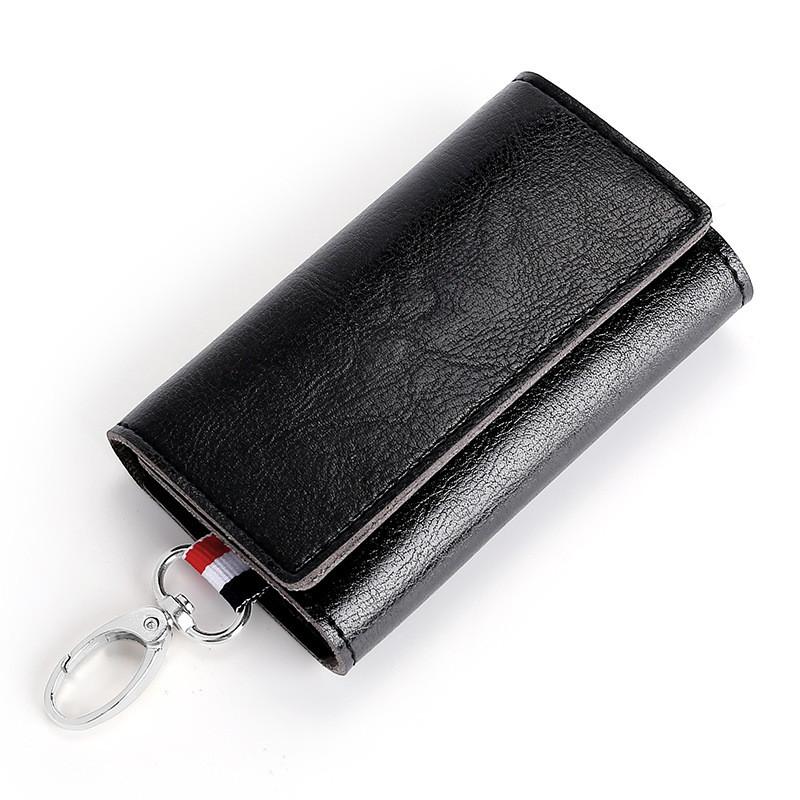 Minimalist Pu Leather Key Case With 3 Fold Design For Daily Use