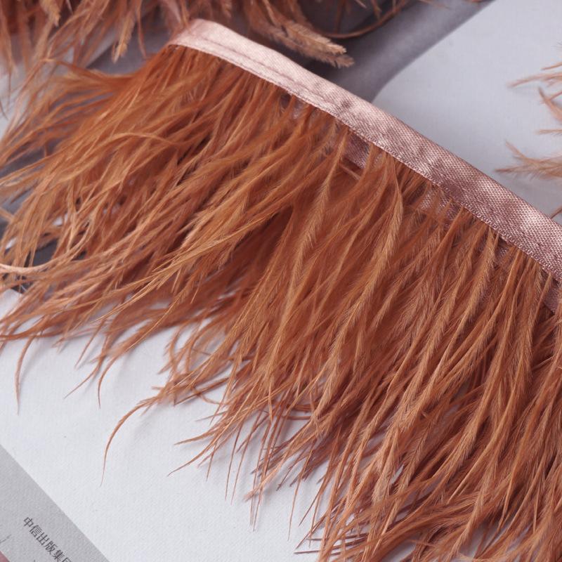 Culoare Pene de Struț Margine Pânză 9-11Cm Rochie Decorațiune Modă Pânză de Pene Cu Franjuri Accesorii Îmbrăcăminte