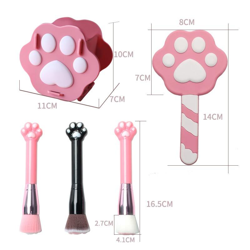 Cute Cat Paw Foundation Brush Soft Bristles Portable Makeup Tool