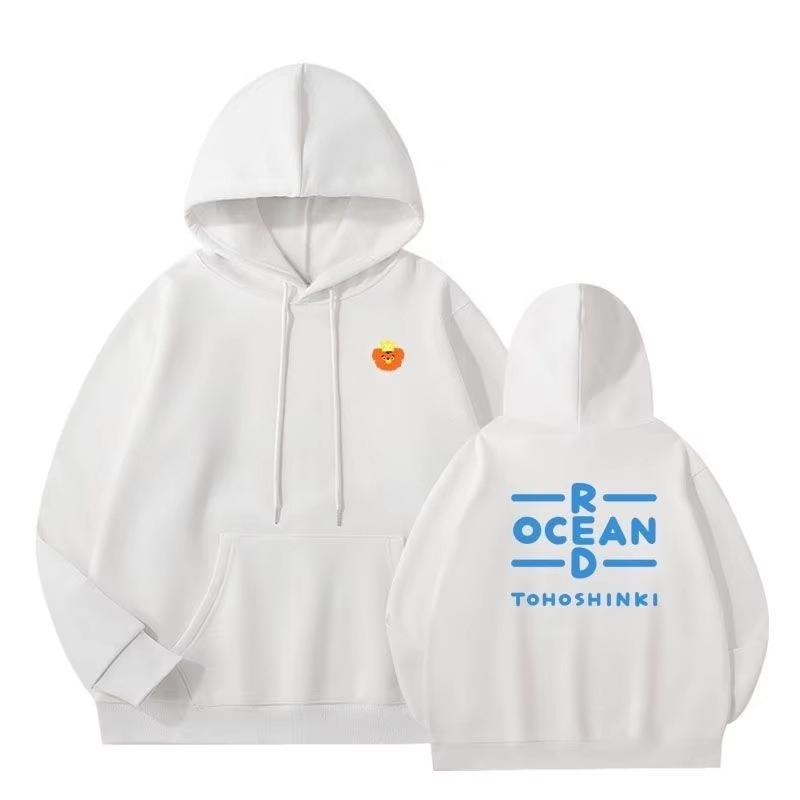 TVXQ ZIP-Hoodies TOHOSHINKI RED OCEAN 20th Anniversary Print Hoodie Coat Jung Yunho Shim Changmin Loose Cozy and Versatile 4XL