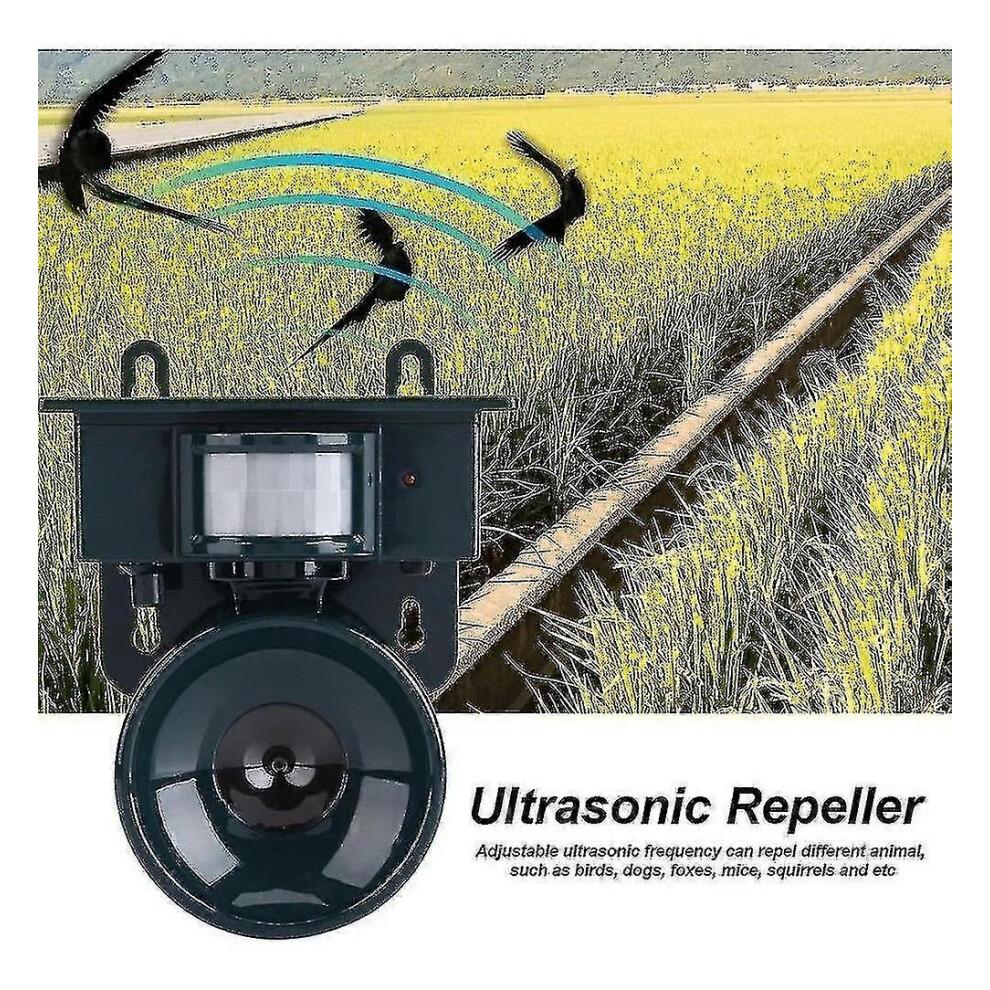 Wabjtam Outdoor Ultrasonic Bird Repeller Solar Powered Ultrasonic Bird Repeller Deer Repeller Cat Repeller Dog Repeller Mouse Repeller Animal
