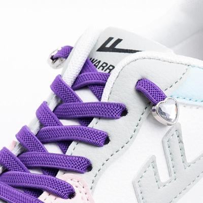 NO.8 Heart Diamond Elastic Laces Sneakers No Tie Shoelaces Colorful Rhinestone Shoe Laces Without Ties Kids Adult Quick Flat Shoelace