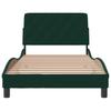 Bed Frame without Mattress Dark Green 100x200 cm Velvet