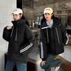 Hooded New Striped Cotton Coat Winter Thickened Loose Cotton Coat Student Cotton Jacket Jacket for Women
