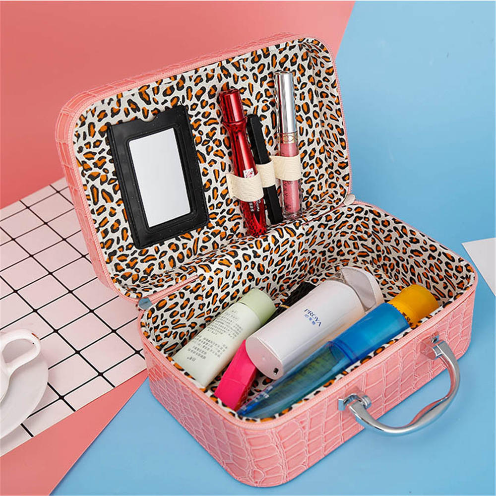 Cosmetic Bag PU Material Makeup Organizer Beautician Bag Leather Travel Handbag For Beauty Storage Makeup Collection Travel