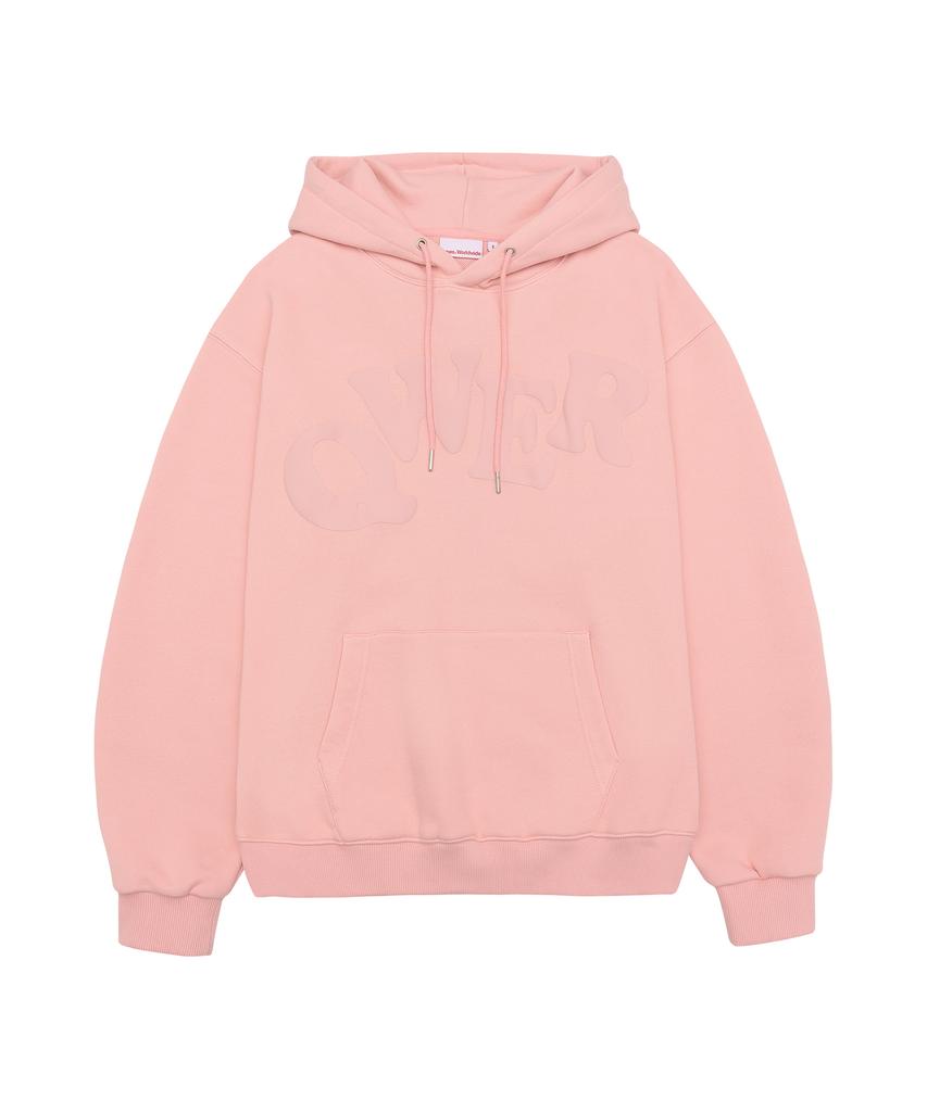 Qwer Big Typo Hoodie Pink