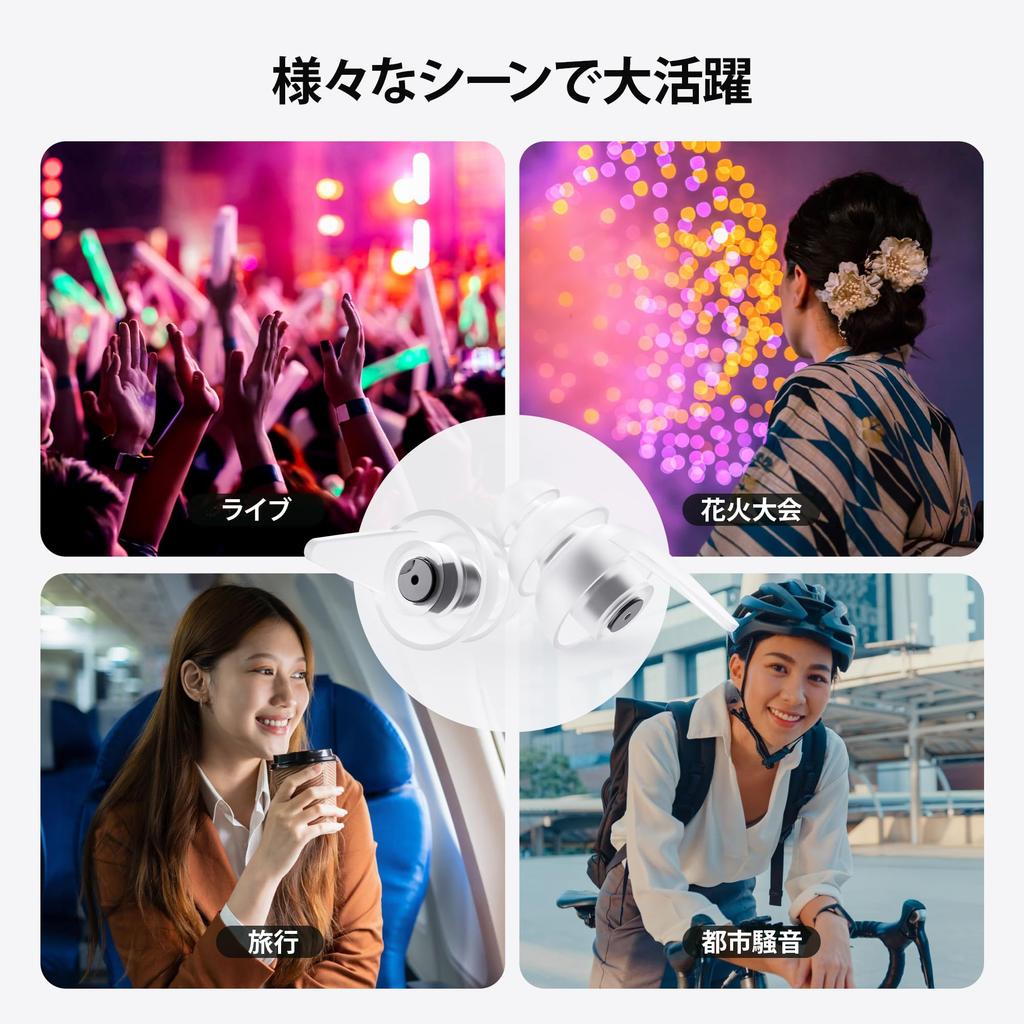 Quietide Live Ear Prevent Hearing Ideal for Enjoying Loud Music at and Washable and Includes Carrying Case and Japanese Q48 Blue and SM Earplugs,