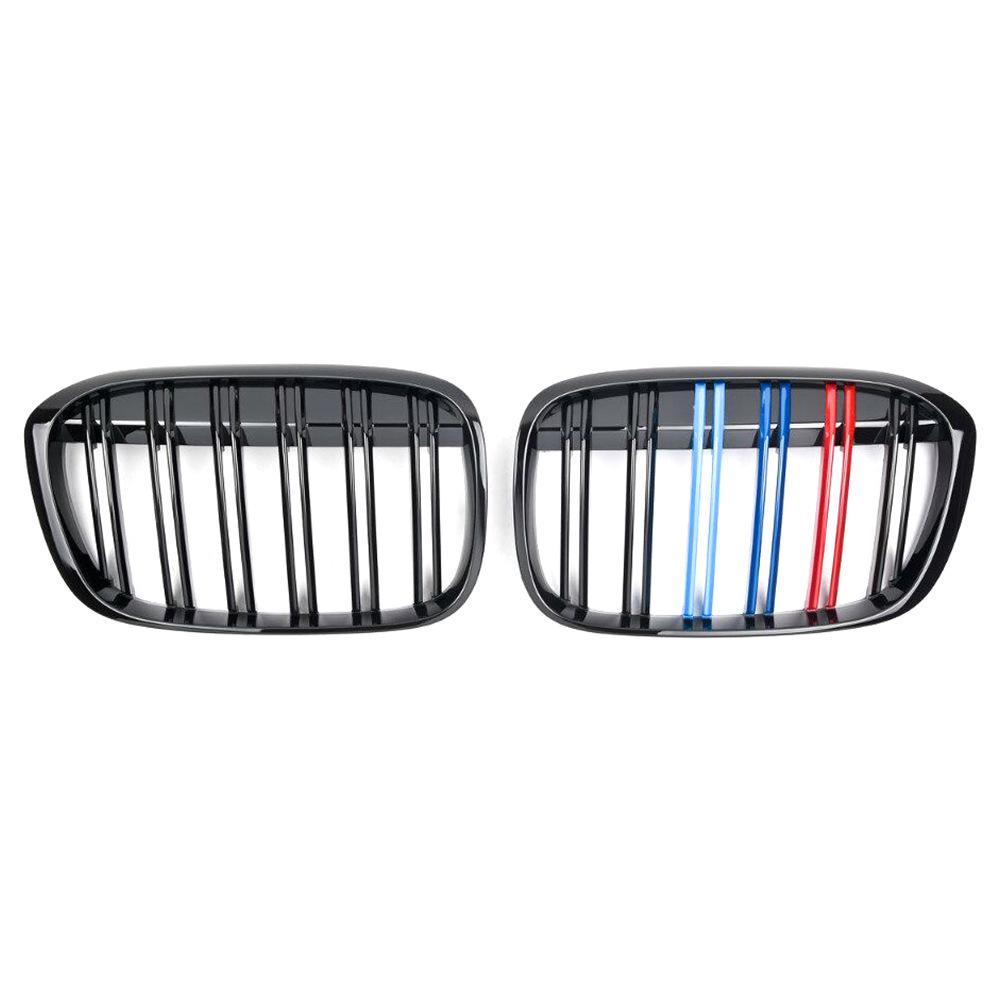 Verbesserter dreifarbiger Kühlergrill für BMW X1 F48/F49 2016-2019 - Doppelsteg-Design