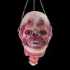 Cabeza de Muerto Colgante con Cadena Accesorios de Cabeza de Halloween Parte del Cuerpo de Muerto Sangrienta Aterradora Accesorios de Cabeza Cortada Colgantes