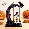 Realistic Wind Swaying Figures Halloween Swinging Ghost On Tree Figurine Resin Swing Statue Home Decor Gifts Reading Ornament Indoor Outdoor Spooky