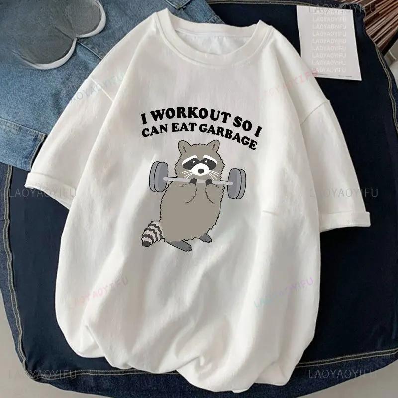 Kočka Vzpírání Potisk Tričko Cvičení Vtipný Gym Design Nálepka Grafika Vysoce Kvalitní Trička Dámské Oblečení Camisetas