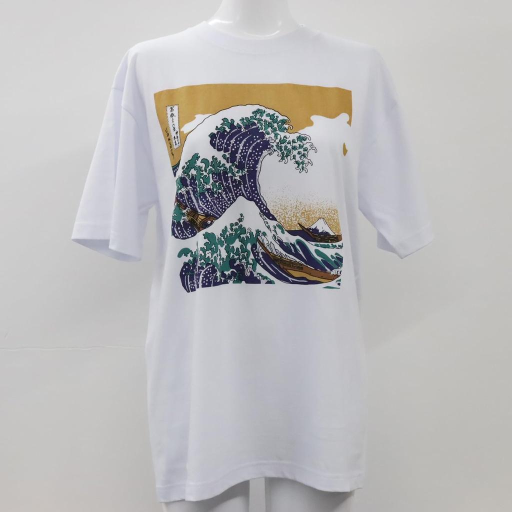 Japanese Souvenir The Great Wave off Size White Shin-ei [T-shirt, Kanagawa] S,