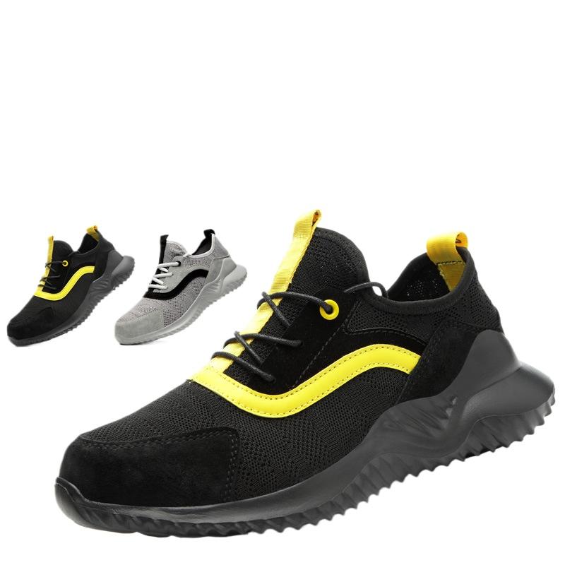 Arbeitsschuhe Herren Stahlkappe Sicherheitsschuhe Atmungsaktiv, Schützende Anti-Quetsch- und Stichfeste Arbeitsschuhe