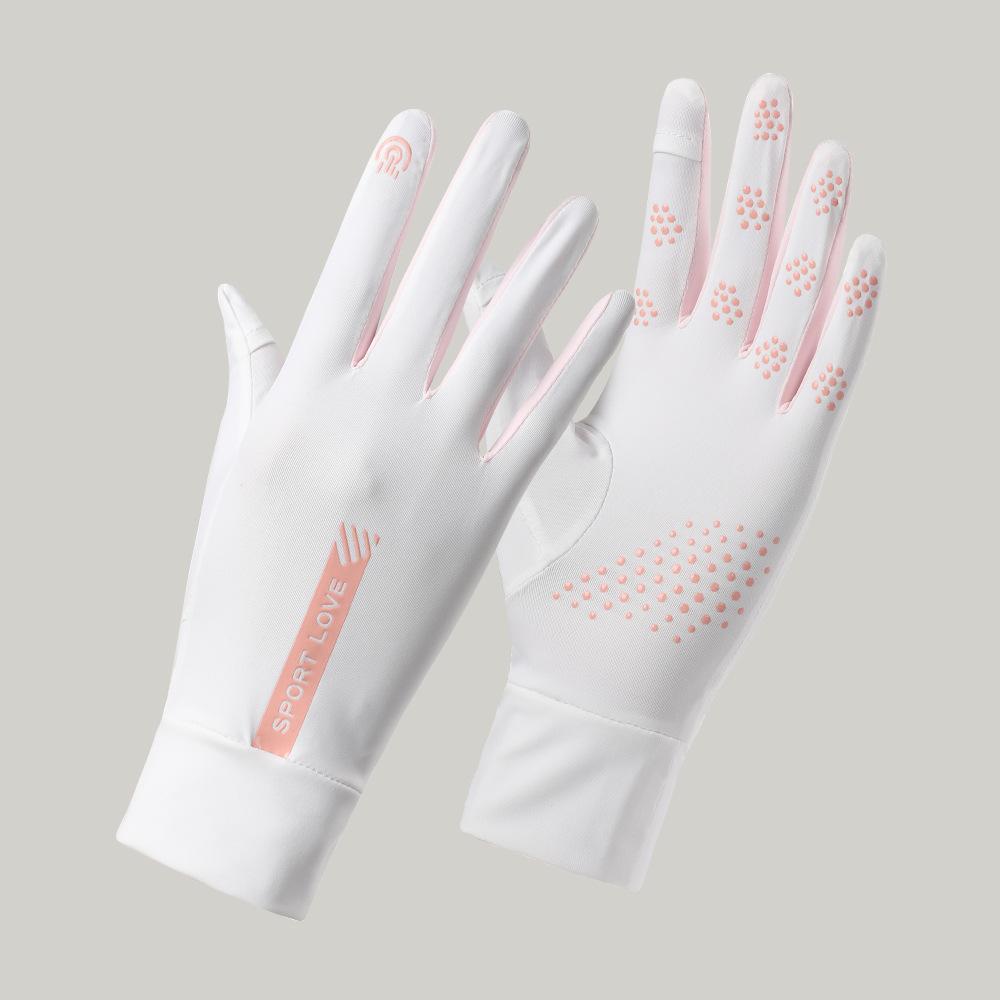 Sunscreen Gloves for Summer Driving for Women In Summer UV Anti Slip Ride Electric Bike Thin Sunshade Ice Silk Breathable Finger