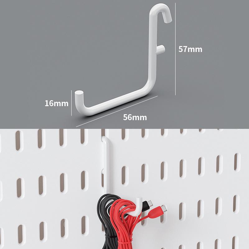Wall-Mounted Pegboard Organizer with Accessories: Versatile Punch-Free Hanging System for Kitchens, Tool Rooms, and E-Sports Rooms.