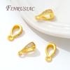 14K Gold Plated Bails For Pendant with Open Ring Findings Brass Bailes For Jewelry DIY Necklace Accessories Connectors