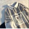 Women's Casual Oversize Pullover Hoodie Loose Polo Sweatshirt with Letter Printed