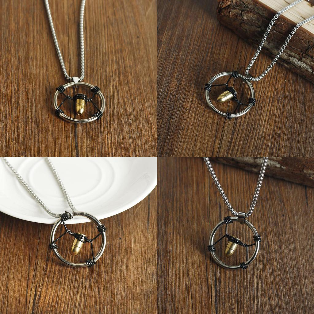 Cyberpunk 2077 Long Chain Necklace With Alloy Bullet Head Pendant For Fashion And Casual Wear