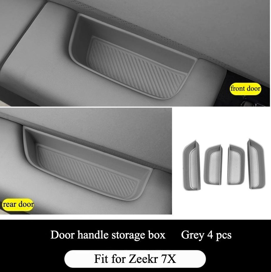 For Zeekr 7X 2024 2025 Car Door Storage Box Door Side Slot Storage Protection Pad Storage Box Interior Upgrade Parts