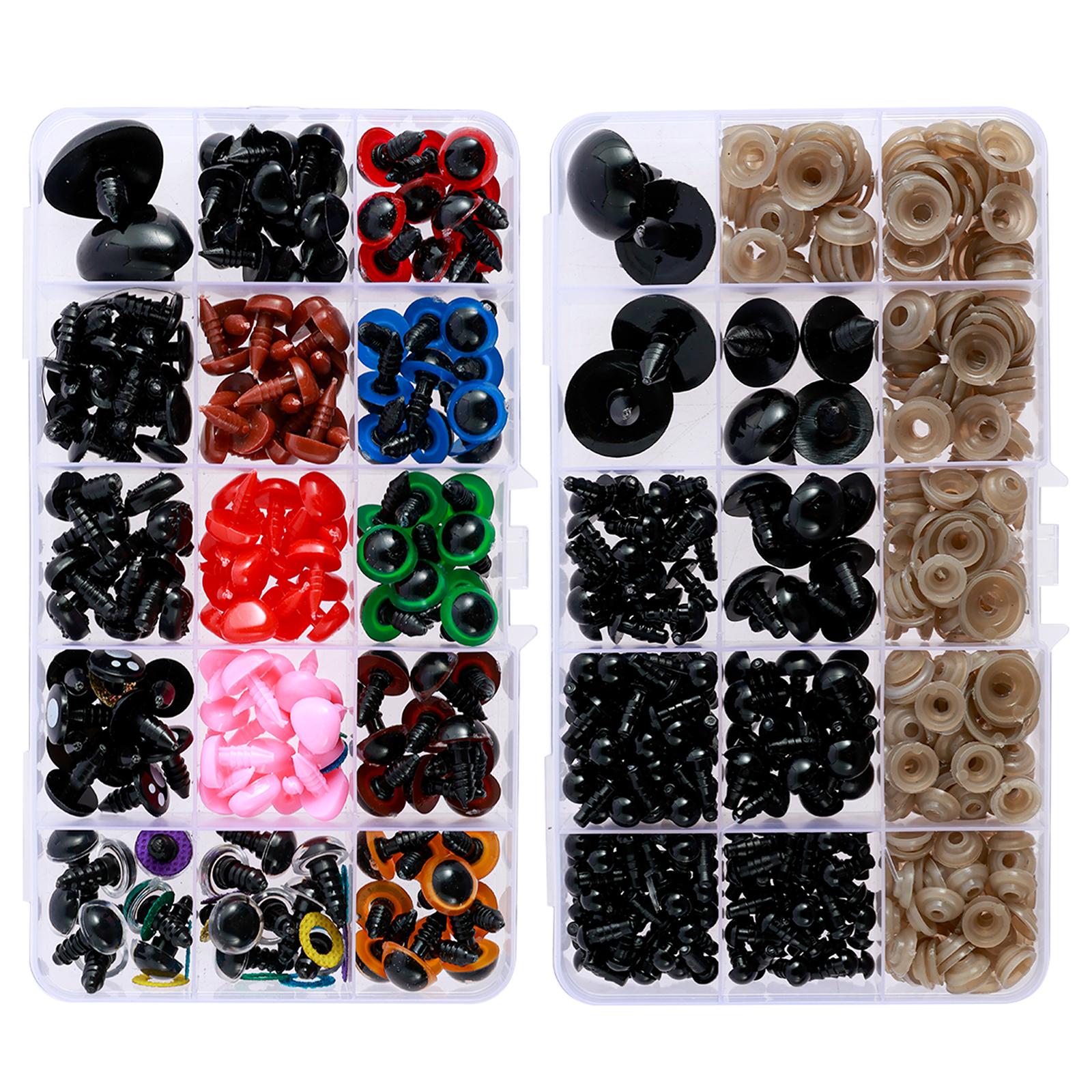 

Набор безопасных глаз и носов 692 шт. с шайбами, пластиковый набор глаз и носов для изготовления кукол для детей, DIY, мягкие игрушки, вязаные игрушки