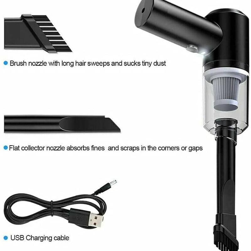 Cheap Wireless Car Vacuum Cleaner 9000PA 120W High Power Car Hoover USB Rechargeable Handheld