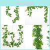 Faux Plant Monstera Deliciosa Liebm Vines Wall Hanging With Silk Flowers For Wedding And Restaurant Interior Decor