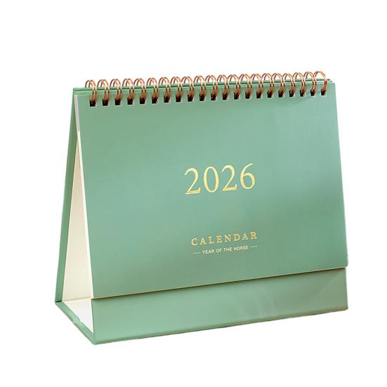 2026 Desk Calendar JAN 2026 - DEC 2026 Standing Flip Desktop Calendar 12 Months Planner with Twin-Wire Binding for Home Office School