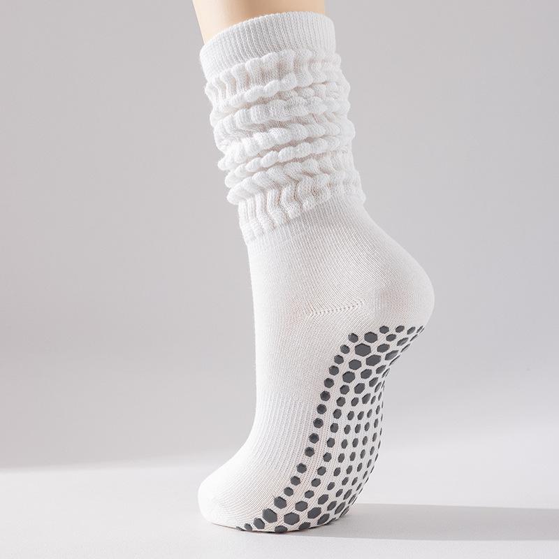 Women s Non-Slip Pure Cotton Pilates & Yoga Socks - Thickened Terry Bottom & Boneless Calf One Size
