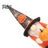 Three-dimensional Halloween Table Centerpiece Gnome Figurine, Fabric Pumpkin Bat Ornament, Faceless Doll for Tiered Tray Shelf Table, Spooky