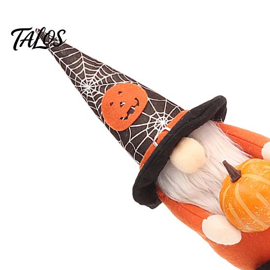 Three-dimensional Halloween Table Centerpiece Gnome Figurine, Fabric Pumpkin Bat Ornament, Faceless Doll for Tiered Tray Shelf Table, Spooky