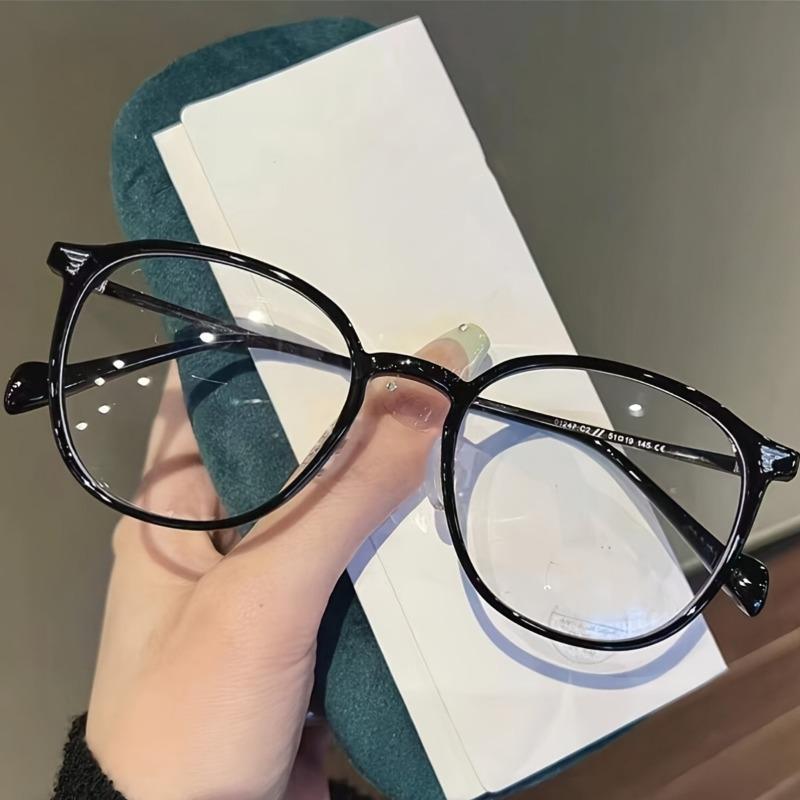 New Minimalist Round Frame Anti Blue Light Glasses Fashionable and Versatile Flat Light Glasses