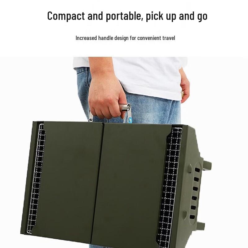 Zhishi Portable Foldable Outdoor Camping BBQ Charcoal Grill