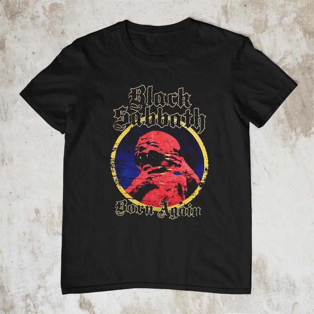 90s BLACK SABBATH Born Again Short Sleeve Black All Size Gift Shirt QQ876 Unisex T-Shirt XXL
