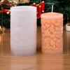 Stampo in Silicone per Candela di Natale Cilindrico a Rilievo Kit per Fare Candele Fatte a Mano Gesso Resina Regali per le Feste