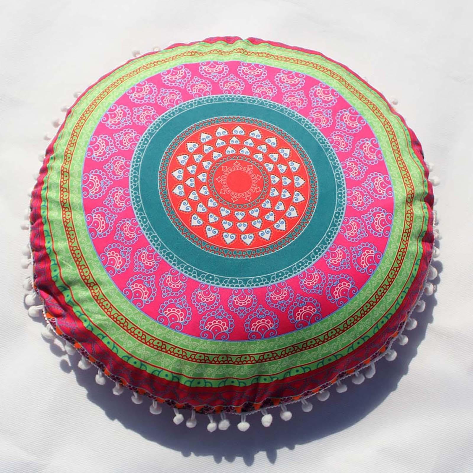 

Индийские подушки, круглые богемные домашние подушки, чехлы, подушки E