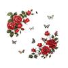Removable Rose & Butterfly Wall Sticker for Living Room, Bedroom & Entrance - MLY392