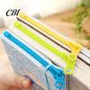 Portable Book Marker Long Zipper Bookmark for Thick Book, Plastic 3D Page Reading Men & Women, Accessory