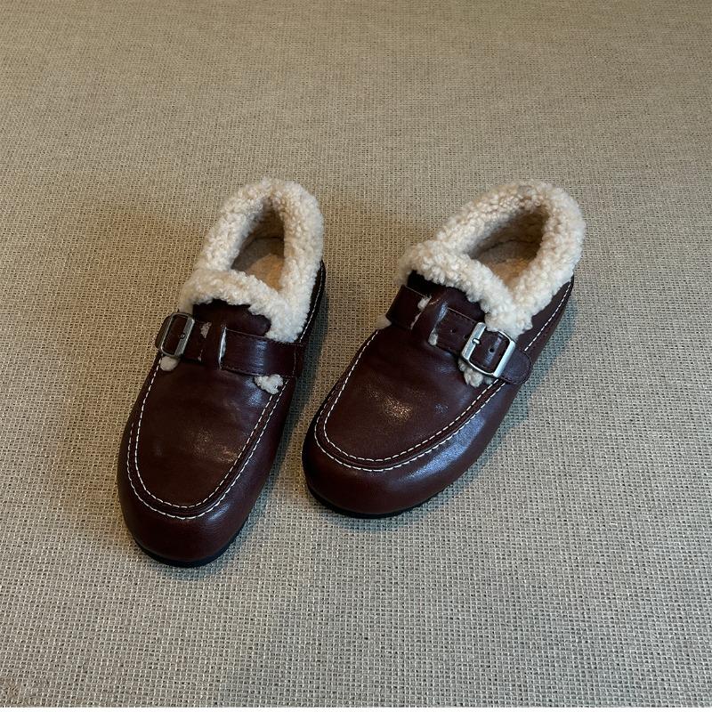 Универсальная ретро обувь, хлопковая обувь, обувь на платформе нового стиля, женская обувь 40 коричневый