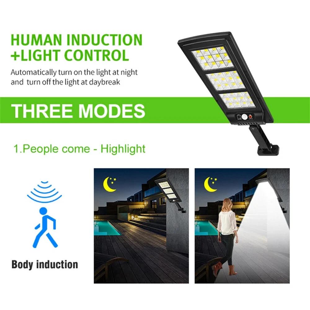 Solar Light Commercial LED Outdoor Dusk To Dawn Solar Street Light Road Area Lamp Waterproof Garden Terrace Garage Door