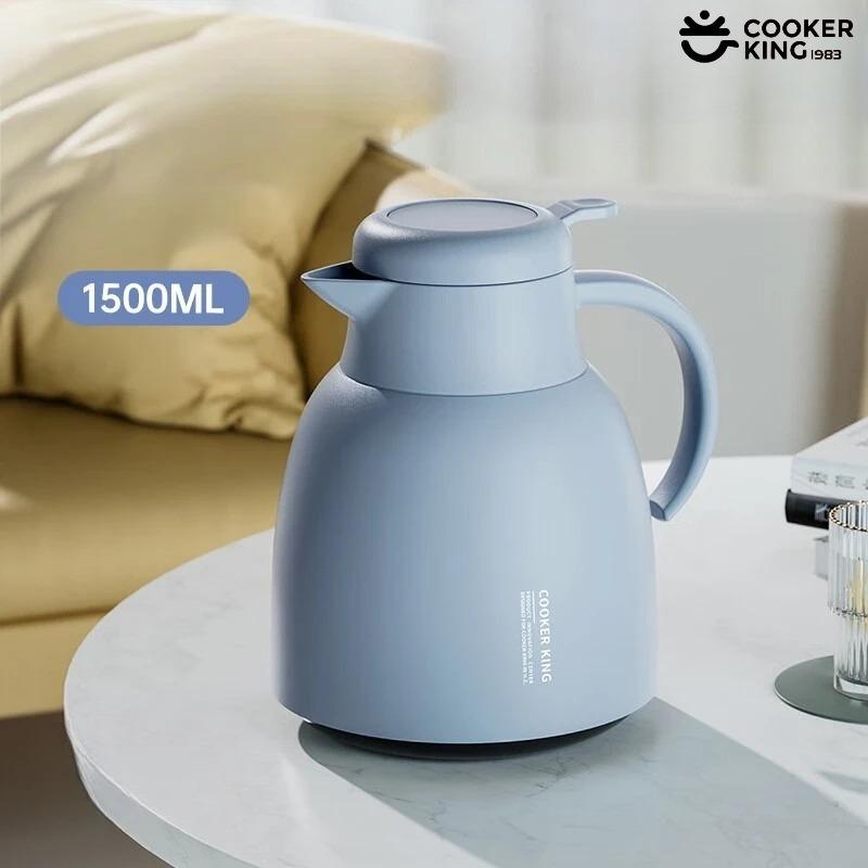 

1.5L Large Capacity Portable Thermos Cup Coffee Pot Hot Water Kettle Coffee Mug Household Thermos Cup Hot Water Cup 1.5L синій