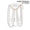 Metal Shoulder Tassels Costume Armband Elegant Shawl Pearl Body Chain  Party Decoration