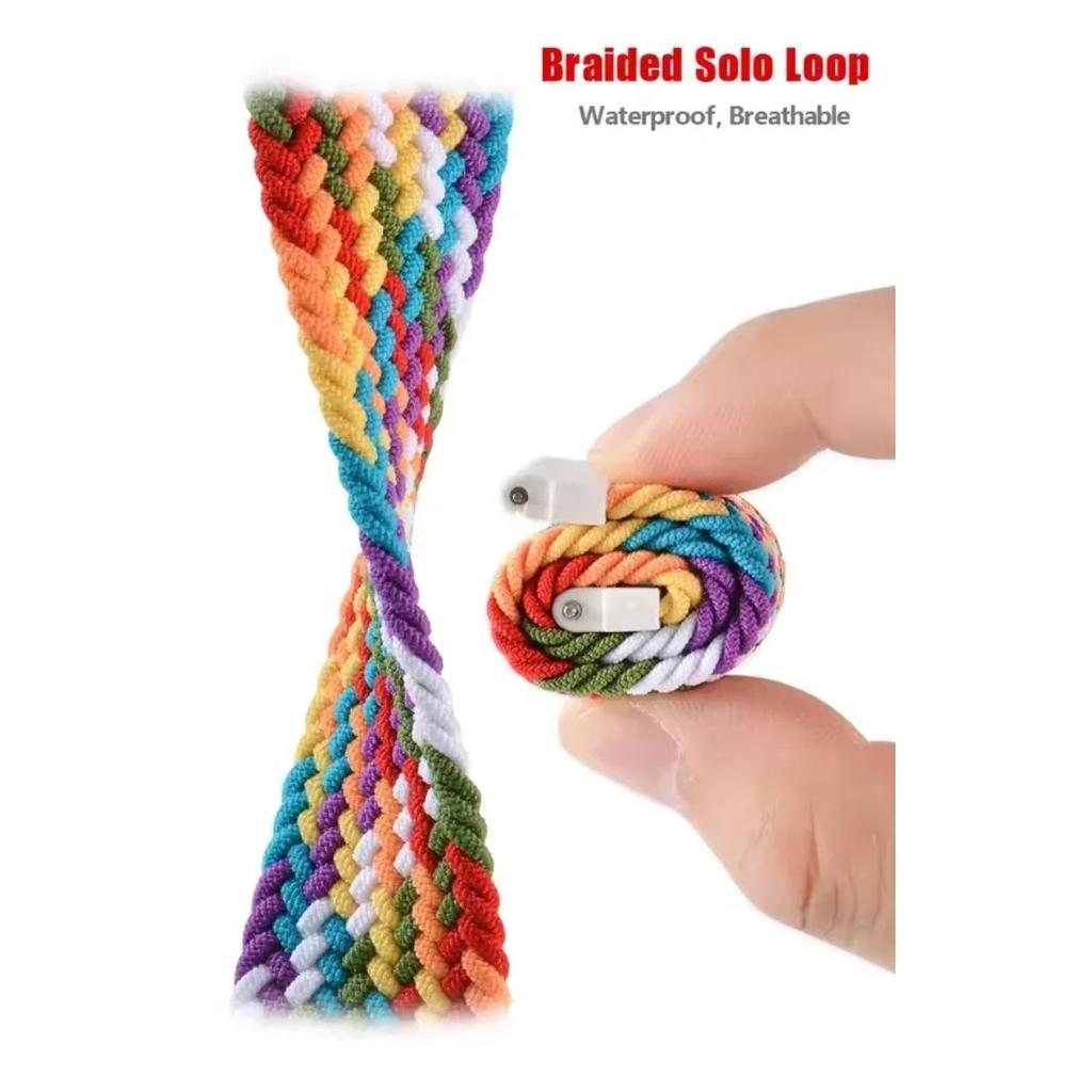Elastic Braided Solo Strap for Samsung Galaxy Watch 8/8 Classic 40mm 44mm 46mm Nylon Band for Galaxy Watch Ultra(2025) 47mm Brac
