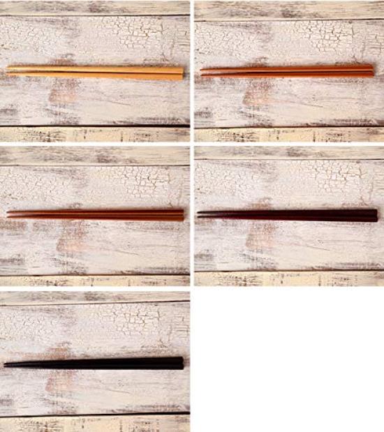 Essstäbchen-Set von Tableware East, spülmaschinenfest, aus Holz, stilvoll, 5-teilig, 22,5 cm, Holz, sicher, rutschfest